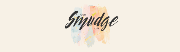 Our Smudge Life logo with watercolor brushstrokes and script lettering.